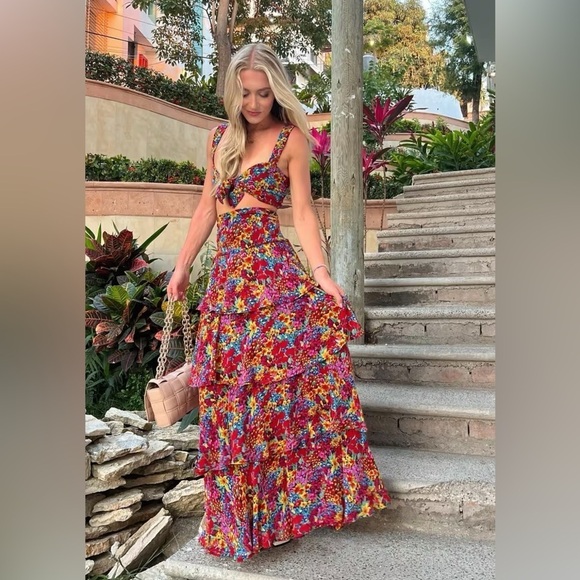 Show Me Your MuMu Dresses & Skirts - NWT Show Me Your MuMu SET Kaden Crop Top & Katrina Swing Skirt - Garden - XS